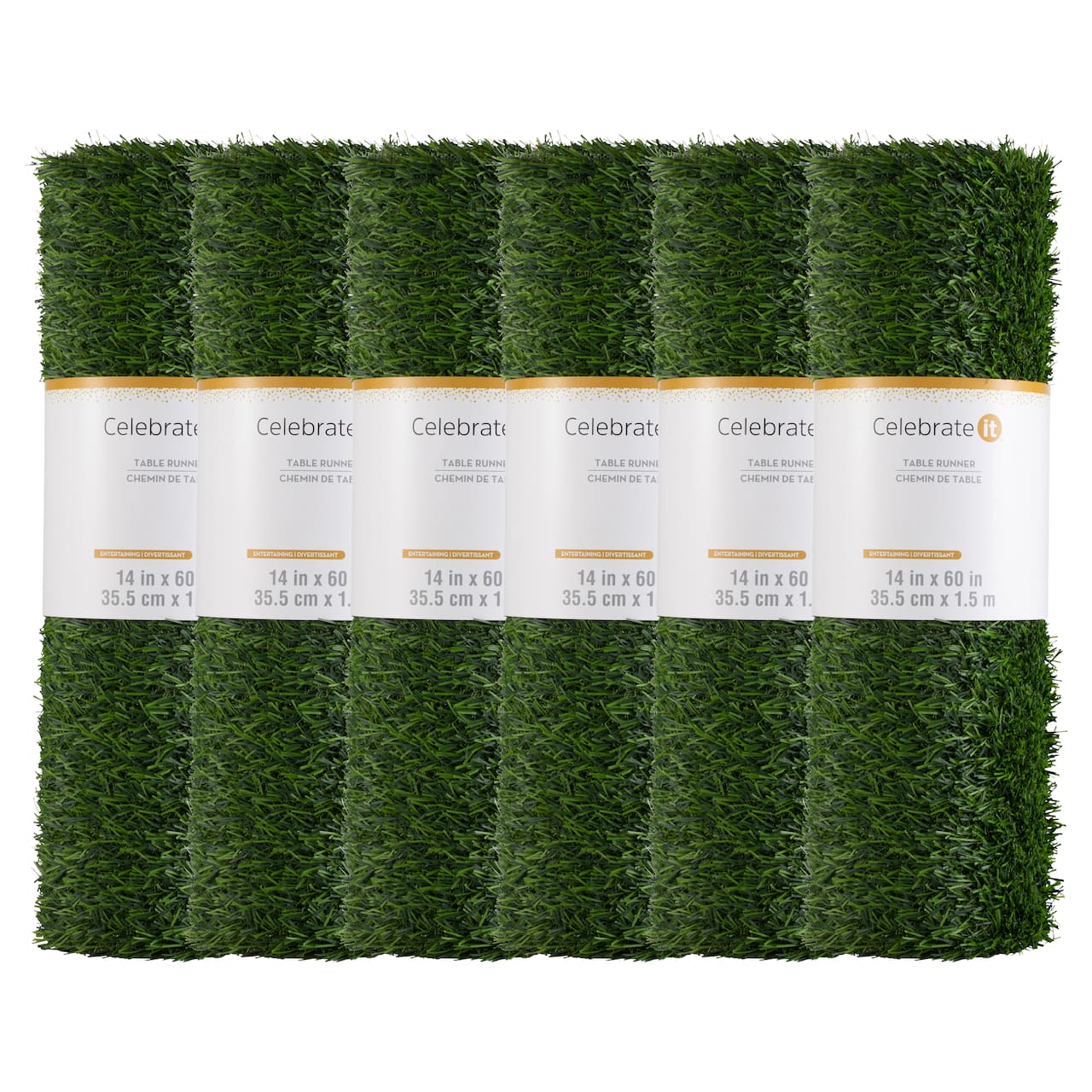 6 Pack: 60" Green Grass Table Runner by Celebrate It™